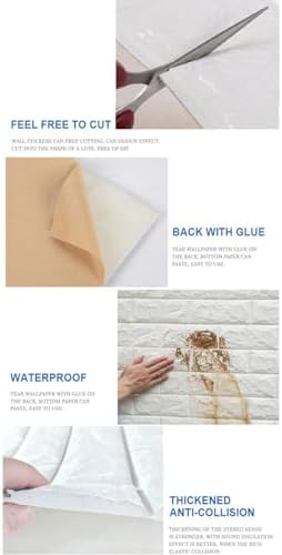 3D Self Adhesive Foam Wall Panels, 10 Tiles Cover 57 sq feet, Peel and Stick - Image 6