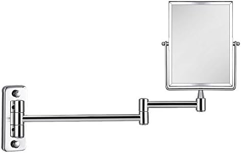 QiMH 3X Magnifying Wall Mounted Vanity Makeup Mirror | Rectangular 8x6 Inch - Image 2