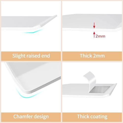 MKO 20" Floating Shelves for Wall, Long Metal Wall Mounted Shelf for Bathroom - Image 5