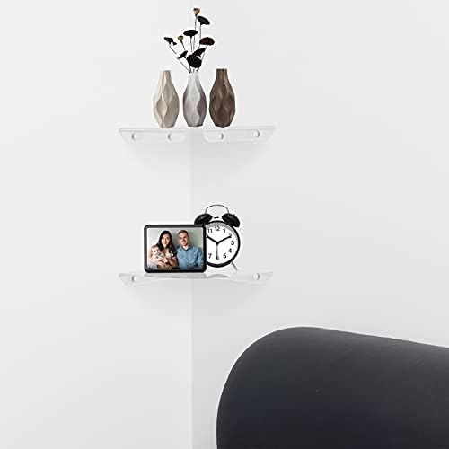 Cosmos 2 Pcs Acrylic Wall Mount Floating Corner Shelves Quarter Round Shower - Image 2