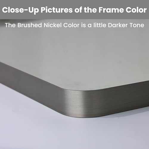 LOAAO 24X36 Inch Brushed Nickel Bathroom Mirror - Image 3