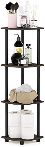 Furinno TURN-N-TUBE Corner Shelf, 4-Tier Corner Bookshelf, Display Storage by Furinno-FitsYourSpaceFitsYourBudget