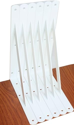 6 Pack L11 x H 8" White Heavy Duty Shelf Brackets by MHMYDZ
