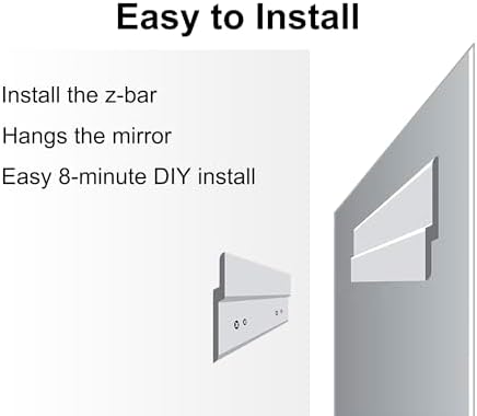 Frameless Wall Mirror 40” x 36“ Bathroom Mirror - Image 6