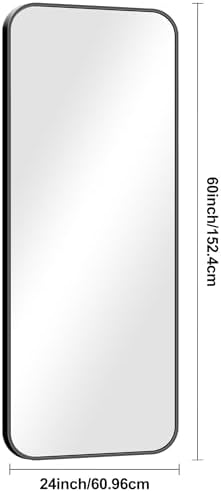 BONEWEI 24x60 inch Bathroom Mirror, Wall Mounted Bathroom Frame Vanity Mirror - Image 7