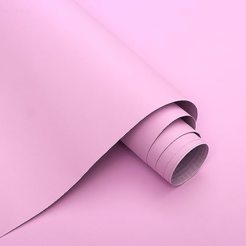 15.7"x118" Pink Wallpaper Contact Paper Pink Peel and Stick Wallpaper Lavender - Image 3