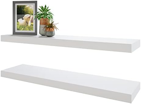 BAMEOS Floating Shelves, 47 x 9Wall Shelves – Extra-Wide Display Shelf by BAMEOS