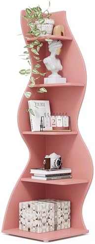 Tribesigns Corner Shelf, Modern 5-Tier Wall Corner Bookshelf, Stylish Corner by Tribesigns