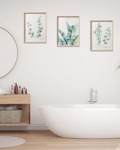 12x16IN Green Plant Eucalyptus Leaf Framed Wall Art - Image 3