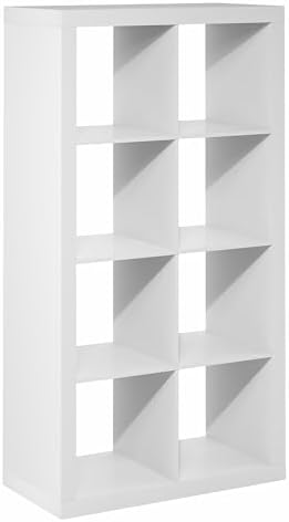 Furinno Cubicle Book Shelf, 8-Cube 2-Inch Super Thick Frame Bookshelf, - Image 7