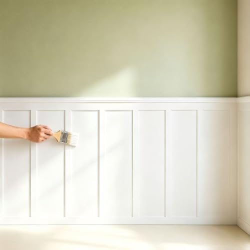 235 x 54 Inch MDF Premade Board and Batten Paintable Wainscoting Kit - Image 5