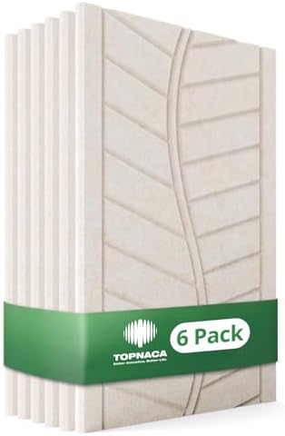 6 Pack Acoustic Panels Sound Absorbing by Topnaca