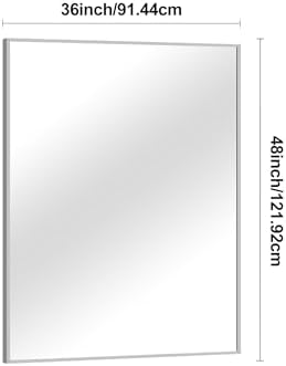 BONEWEI Silver Bathroom Mirror, 36x48 inch Wall Mirror - Image 7