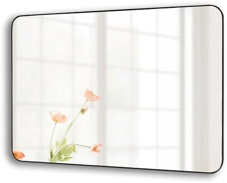 Black Bathroom Wall Mirror, 20 x 30 Inch Rectangle Vanity Modern Mirror by Culer
