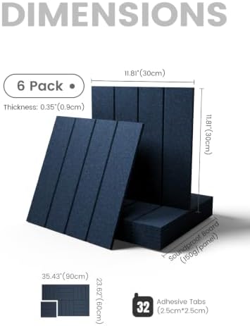 Fluxynara Felt Bulletin Board & Cork Board Alternative, Carbon Blue - Image 2