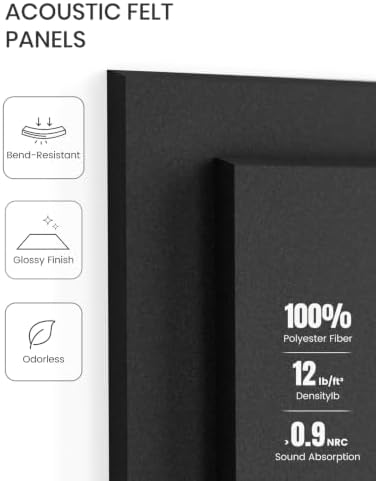Fluxynara Felt Bulletin Board & Cork Board Alternative, Charcoal Gray - Image 5