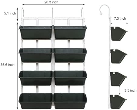 8 Pockets Vertical Planters Indoor Outdoor Living Wall Mounted Garden Wall - Image 3