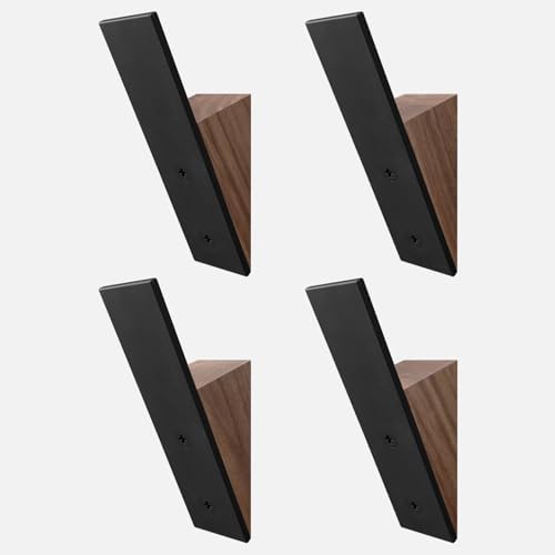 Homeforia Walnut Coat Hooks, High-End Wood & Metal, Modern Design by Homeforia