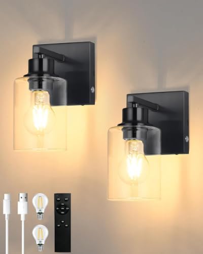 Wireless Battery Operated Wall Sconce Set of Two by Rayogale