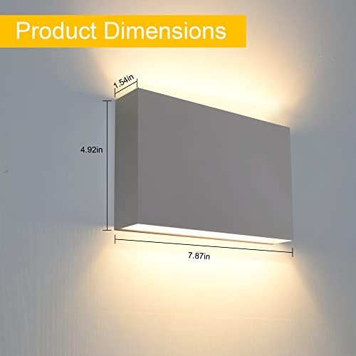 FUDESY LED Wall Sconce, 12W Up Down Modern Outdoor Wall Lights, 2 Pack - Image 2