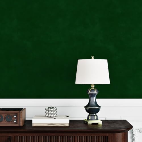 Dark Green Velvet Wallpaper Peel and Stick Textured Removable - Image 2