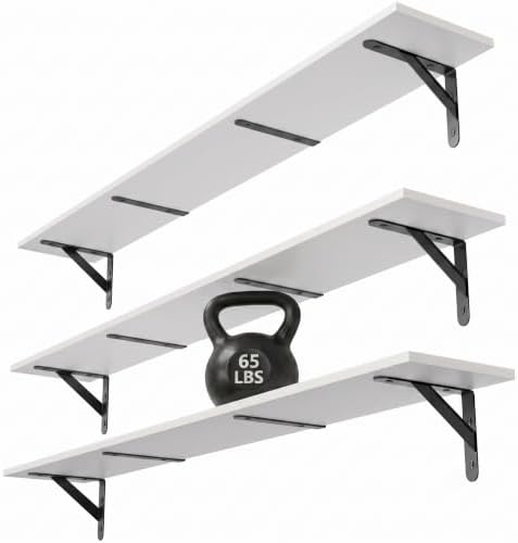 WOPITUES Long Wall Shelves 48″W x 8″D, Floating Book Shelves Max Load 65lbs by WOPITUESOfficial