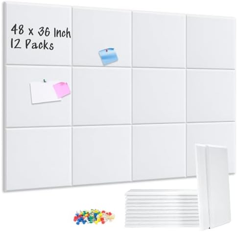 DOLLAR BOSS Felt Cork Board Tiles 48" x 36" Bulletin Board by DOLLARBOSS