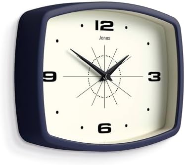 JONES CLOCKS® Movie wall Clock | Rectangular Retro Clock | 10" | Blue | Cool - Image 2