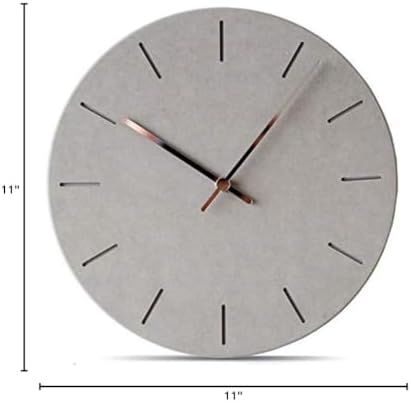 Stephanie Imports Modern Minimalist Concrete Hiding Gray Silent Wall Clock - Image 7