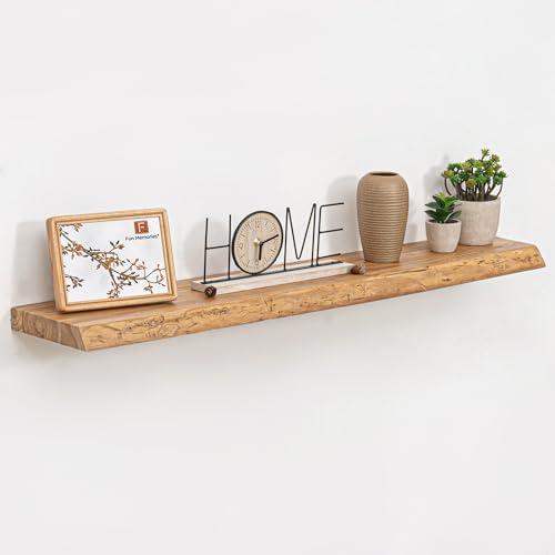 Live Edge Floating Shelves for Wall, Farmhouse Floating Shelf for Living Room by FunMemories