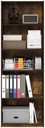 Furinno GEHRY Book Shelf, 5-Tier Bookshelf, - Image 4