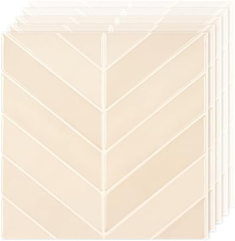 Select 5 Pack Peel and Stick Backsplash Chevron Tiles, 12x12 in by selectlighting