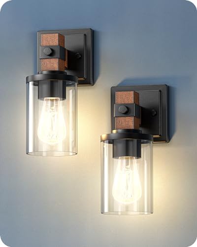 EDISHINE Wall Sconces Set of 2, Farmhouse Vanity Lights by EDISHINE