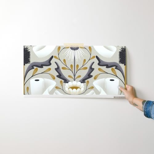 Spoonflower Abstract Bathroom Peel and Stick Wallpaper - Image 7
