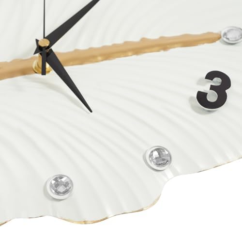 30.8Inch Large Wall Clocks for Living Room, Feather-Shaped Wall Clock Large - Image 5