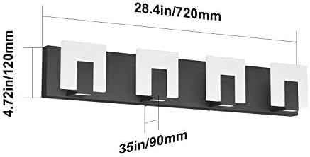 Aipsun 4 Lights Modern Black Vanity Light Up and Down Black Bathroom Lighting - Image 7