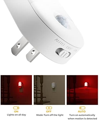 L LOHAS LED Red Night Light, Motion Sensor Night Light, Sleep Aid Red - Image 4