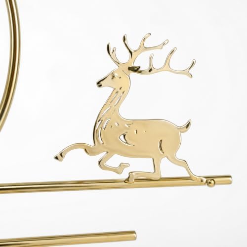 Modern Gold Wall Clock Large Decorative Deer Wall Clock, Minimalist Geometric - Image 3