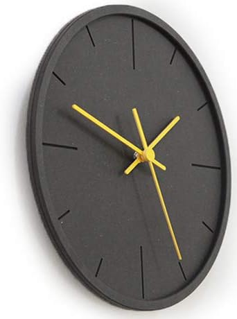 Stephanie Imports Modern Minimalist Dark Concrete Silent Wall Clock - Image 2
