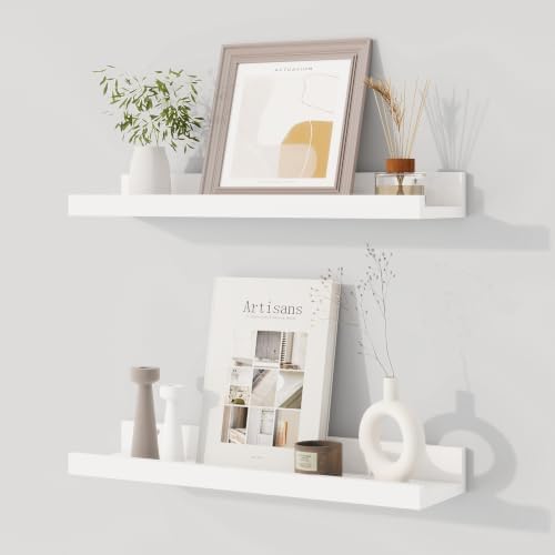 Dreamland Picture Ledge Shelf for Wall, Floating Shelves Set of 2, 18 inch Long by Dreamland