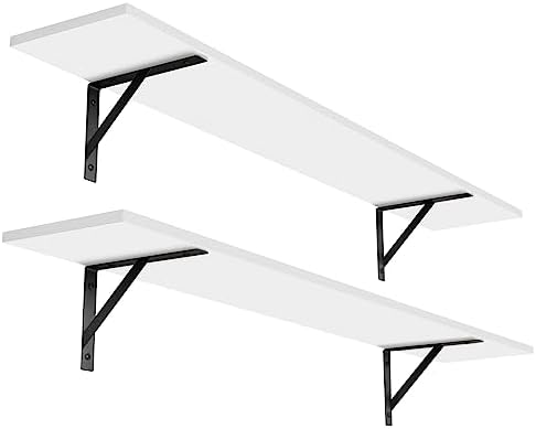 DINZI LVJ Long Wall Shelves, 47.3Inch Wooden Floating Shelves by DINZILVJ