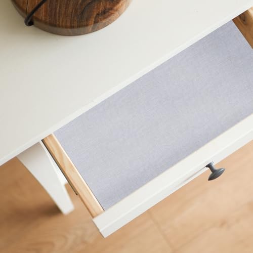 Gray Woven Fabric Peel and Stick Wallpaper Subtle Linen Texture Grasscloth - Image 6