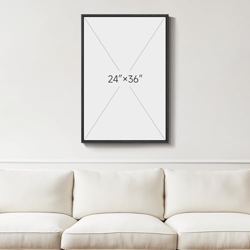 Framed Neutral Modern Black Beige Abstract Wall Art, 1 Piece 24x36 In - Image 3
