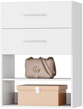 ROOMTEC 31.5" 2 Drawer Short Tower Closet Unit, Modular Closet System by ROOMTEC