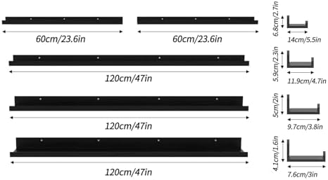 Giftgarden 47 Inch Long Floating Shelves - Image 3