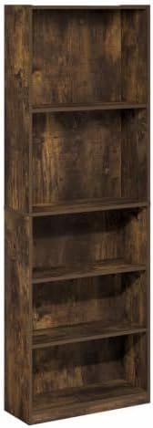 Furinno Jaya Book Shelf, 5-Tier Tall Book Shelf, Bookcase - Image 6