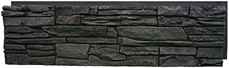GenStone Faux Stacked Stone Panel 41" x 11.25" in Iron Ore Color by GenStone