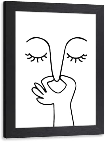 Cyebmo Funny Bathroom Wall Art, Minimalist Black and White Bathroom Picture by Unknown