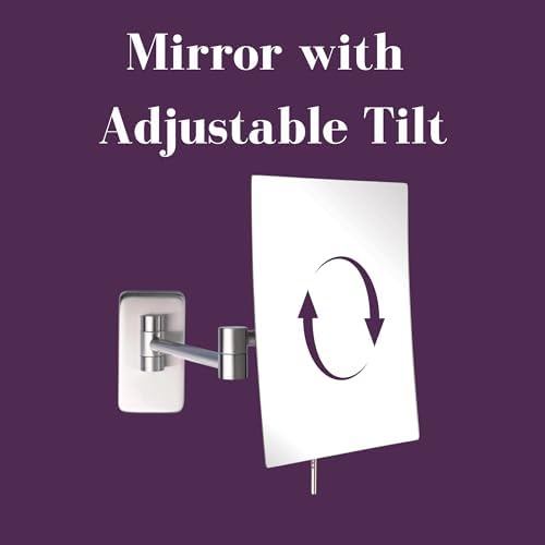 JERDON Wall-Mounted Makeup Mirror - Image 6