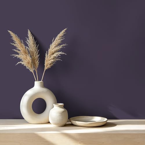 VEELIKE Dark Purple Peel and Stick Wallpaper Modern Deep Plum Wallpaper - Image 5